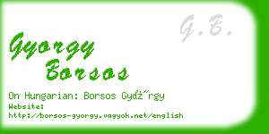 gyorgy borsos business card